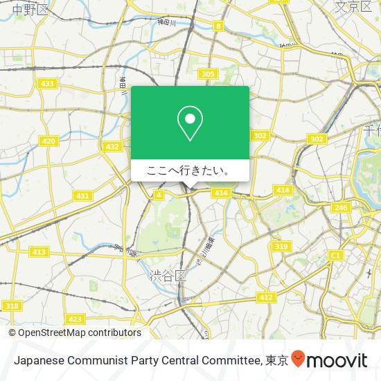 Japanese Communist Party Central Committee地図