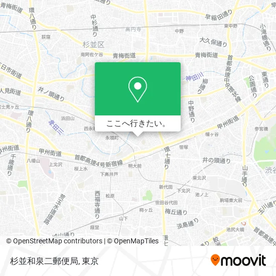 杉並和泉二郵便局地図