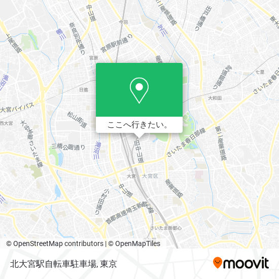 北大宮駅自転車駐車場地図