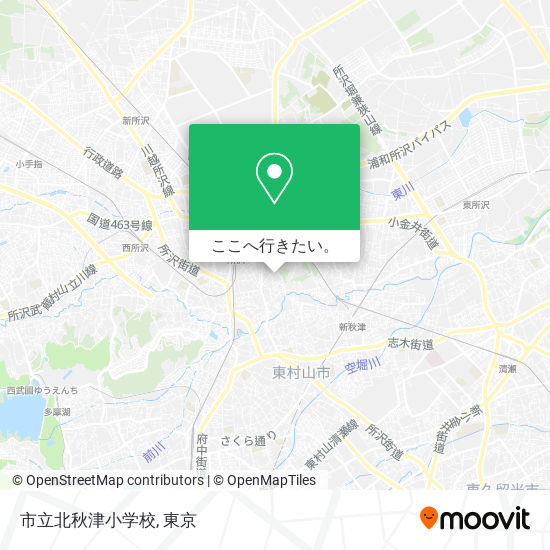 市立北秋津小学校地図