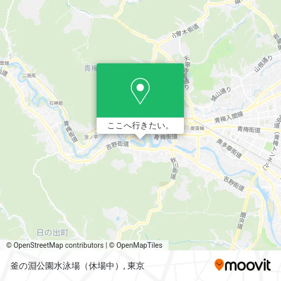 釜の淵公園水泳場（休場中）地図
