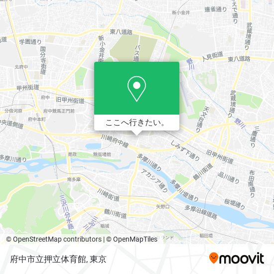 府中市立押立体育館地図