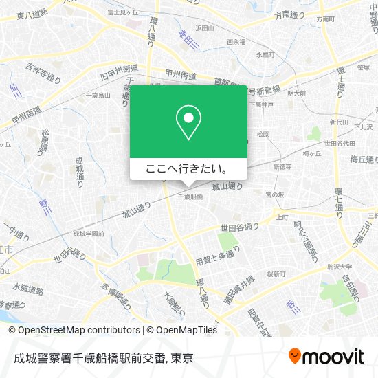 成城警察署千歳船橋駅前交番地図
