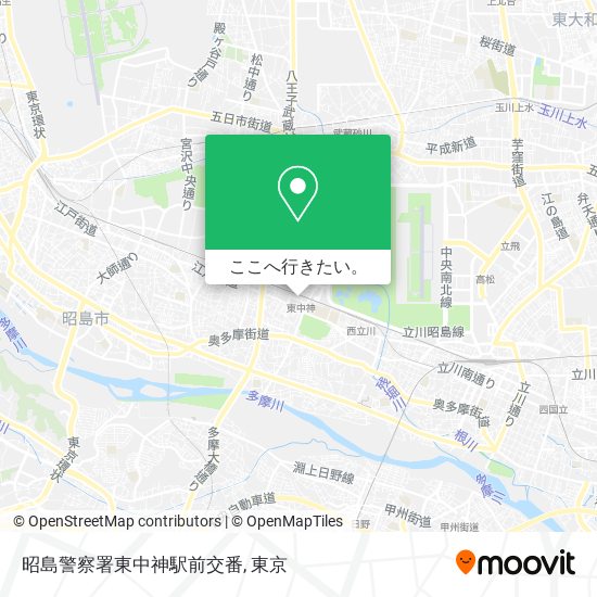 昭島警察署東中神駅前交番地図