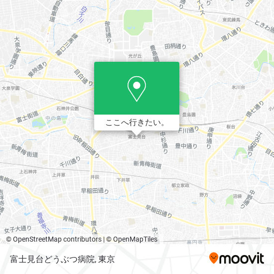 富士見台どうぶつ病院地図