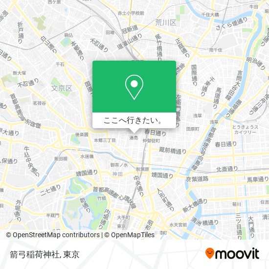 箭弓稲荷神社地図