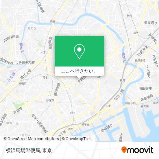 横浜馬場郵便局地図