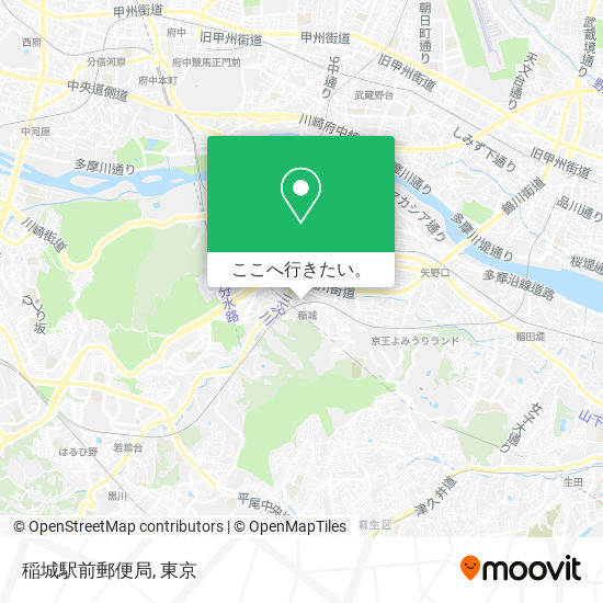 稲城駅前郵便局地図