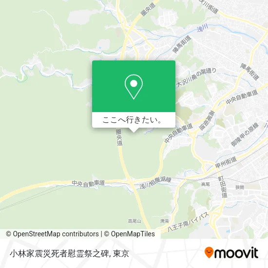 小林家震災死者慰霊祭之碑地図