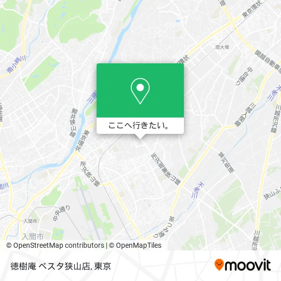 徳樹庵 ベスタ狭山店地図