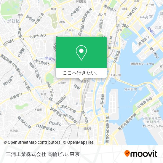 三浦工業株式会社 高輪ビル地図