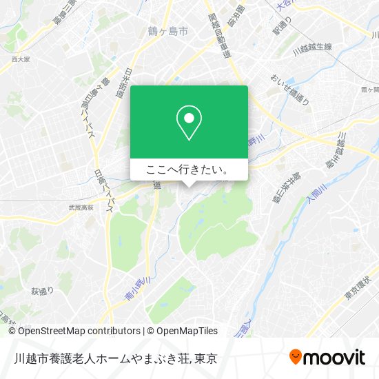 川越市養護老人ホームやまぶき荘地図