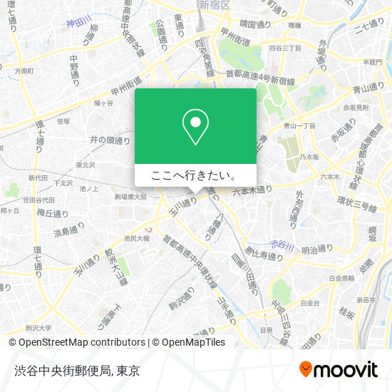 渋谷中央街郵便局地図