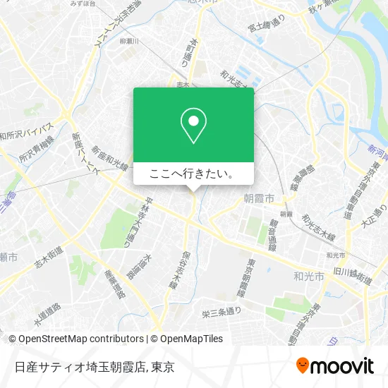 日産サティオ埼玉朝霞店地図