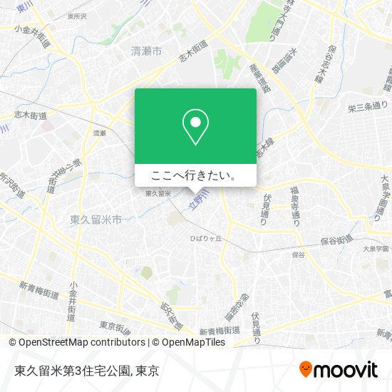 東久留米第3住宅公園地図