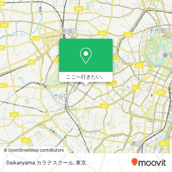 Daikanyama カラテスクール地図