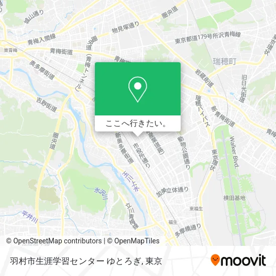 羽村市生涯学習センター ゆとろぎ地図