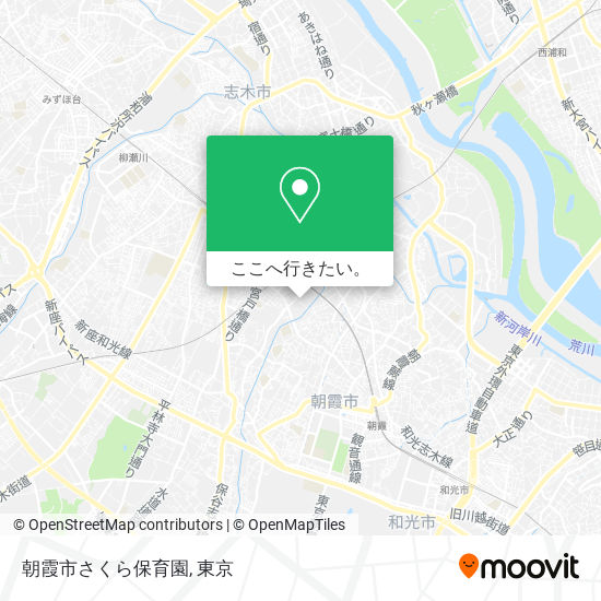 朝霞市さくら保育園地図