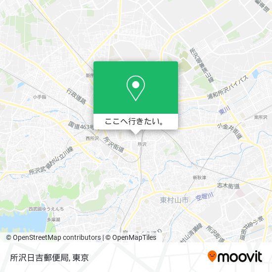 所沢日吉郵便局地図