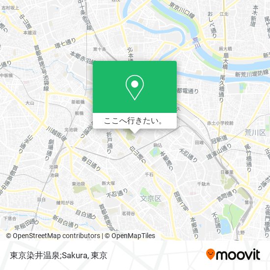 東京染井温泉;Sakura地図