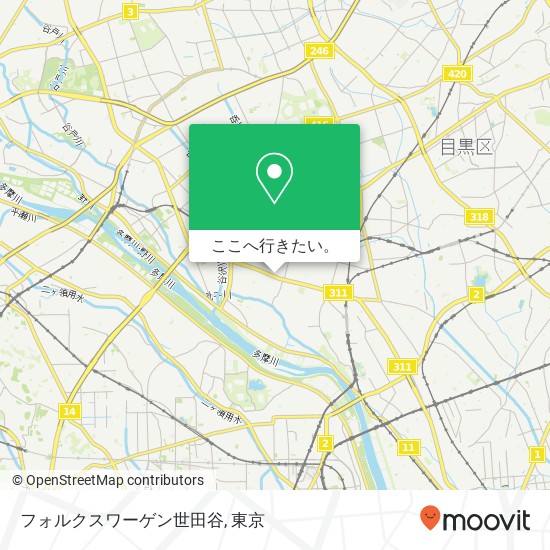 フォルクスワーゲン世田谷地図