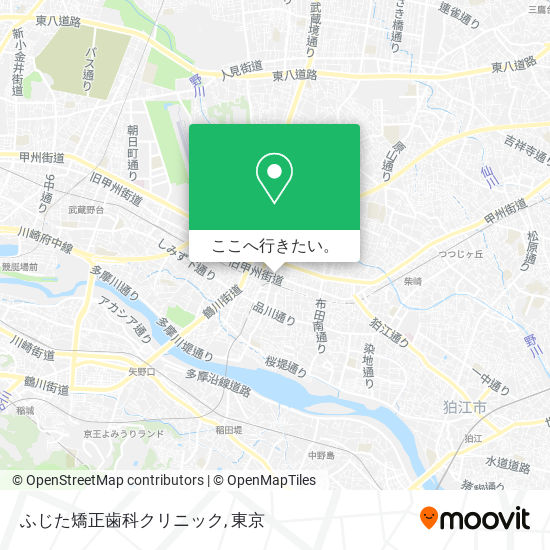 ふじた矯正歯科クリニック地図