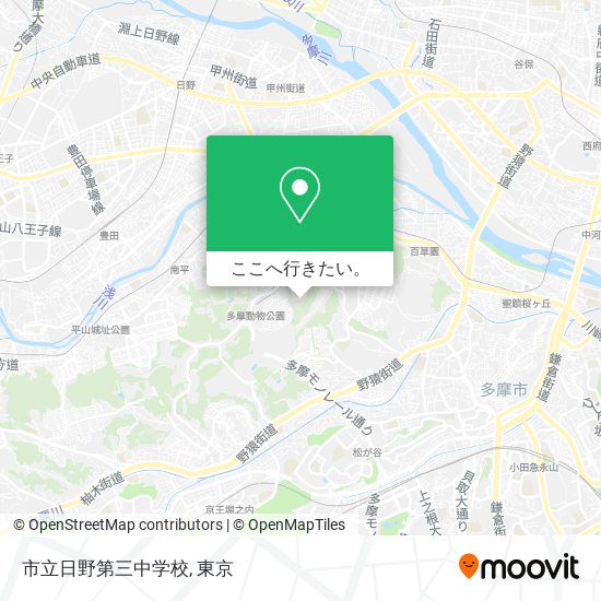 市立日野第三中学校地図