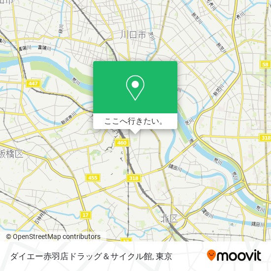 ダイエー赤羽店ドラッグ＆サイクル館地図