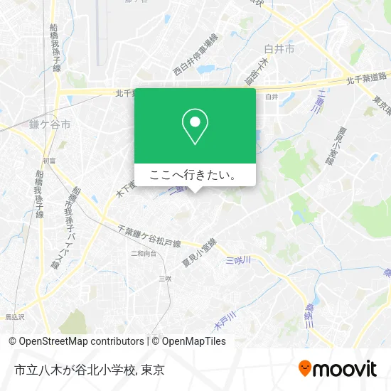 市立八木が谷北小学校地図