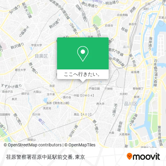 荏原警察署荏原中延駅前交番地図
