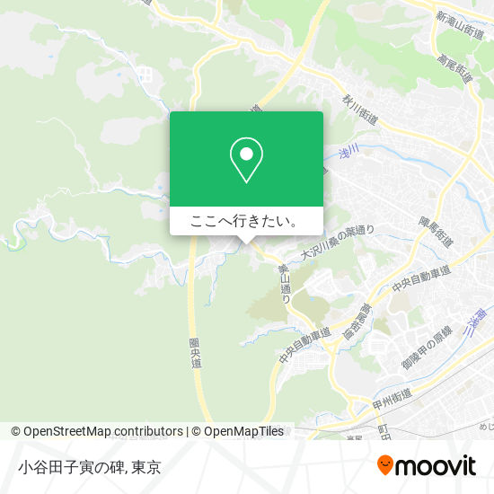 小谷田子寅の碑地図