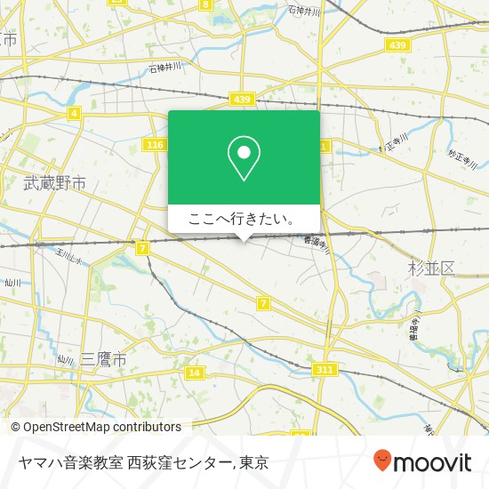 ヤマハ音楽教室 西荻窪センター地図