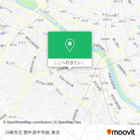 川崎市立 西中原中学校地図