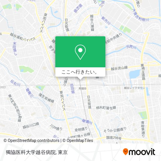 獨協医科大学越谷病院地図
