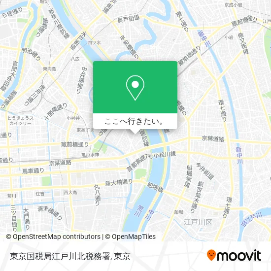 東京国税局江戸川北税務署地図