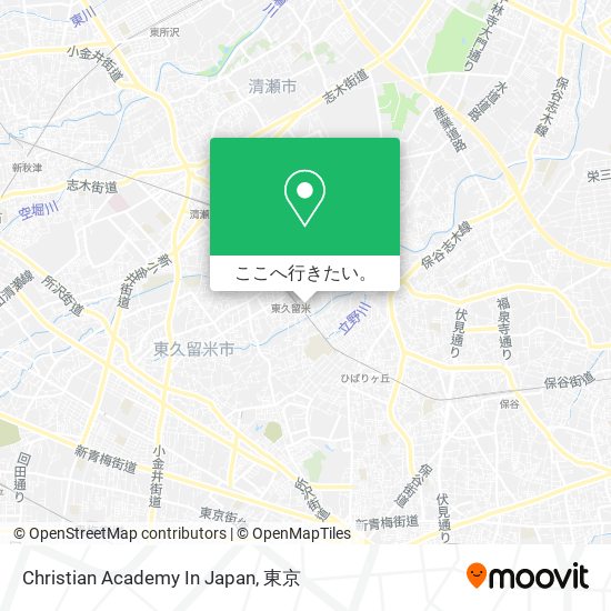 Christian Academy In Japan地図