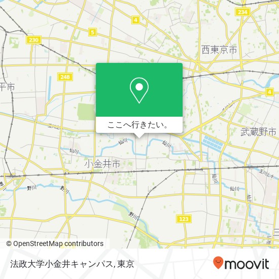 法政大学小金井キャンパス地図