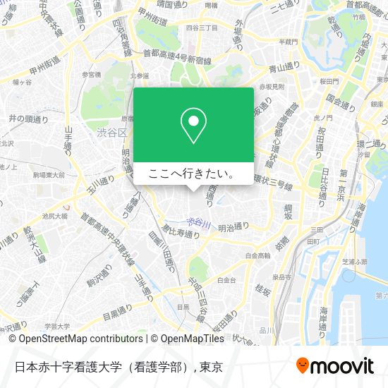 日本赤十字看護大学（看護学部）地図