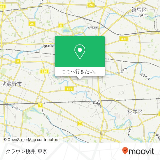 クラウン桃井地図