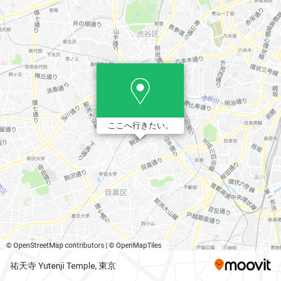祐天寺 Yutenji Temple地図