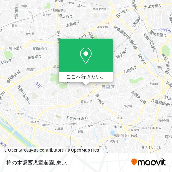 柿の木坂西児童遊園地図