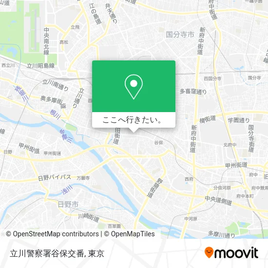 立川警察署谷保交番地図