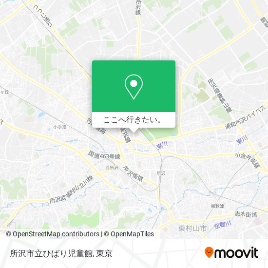 所沢市立ひばり児童館地図