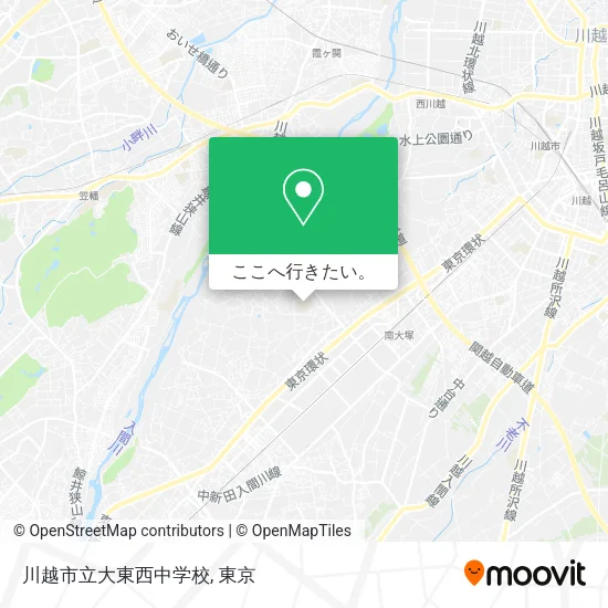 川越市立大東西中学校地図