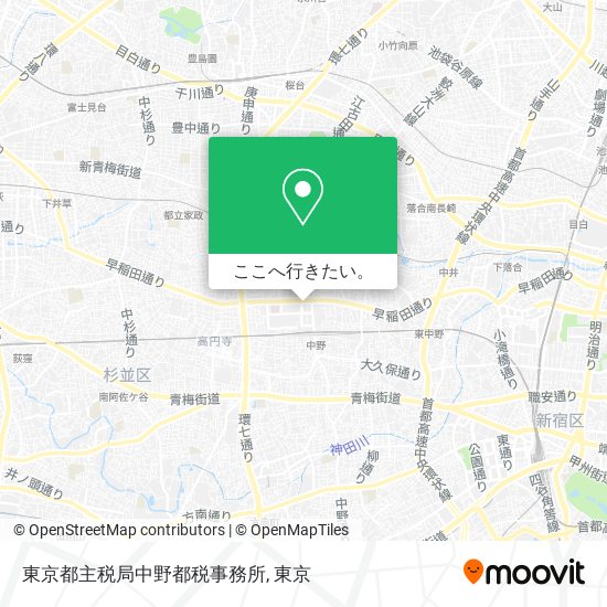 東京都主税局中野都税事務所地図