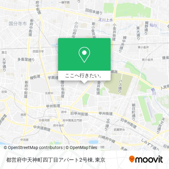 都営府中天神町四丁目アパート2号棟地図