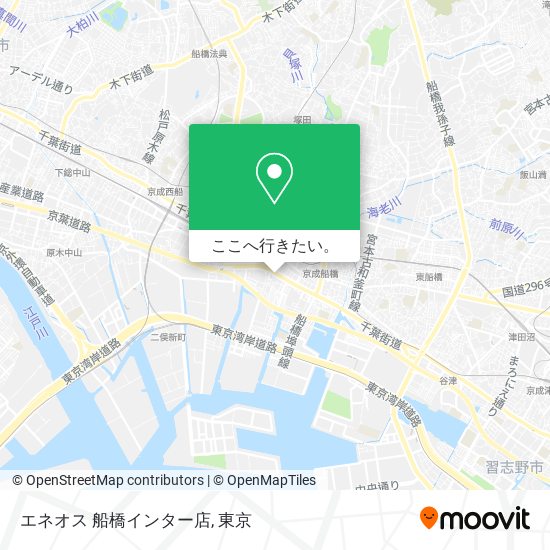 エネオス 船橋インター店地図