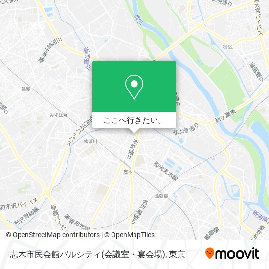 志木市民会館パルシティ(会議室・宴会場)地図
