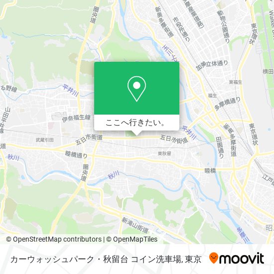 カーウォッシュパーク・秋留台 コイン洗車場地図