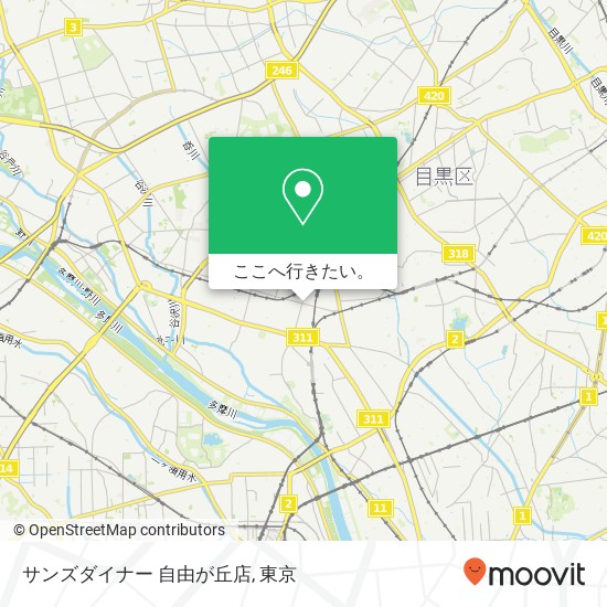 サンズダイナー 自由が丘店地図